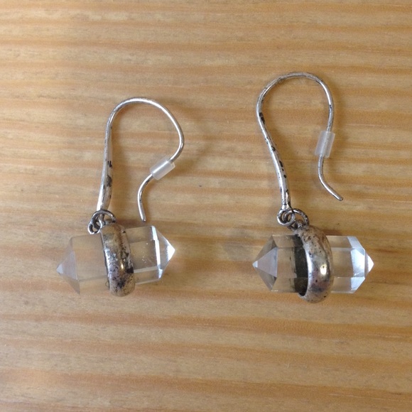 Crystal silver earrings - Picture 3 of 4